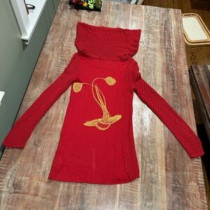 Cozy funnel-neck sweater dress from cult knitters Liamolly